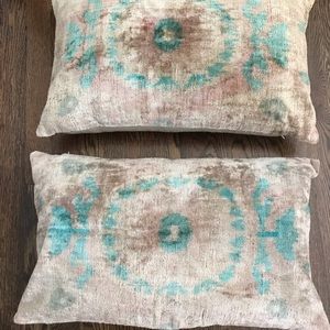 SOLDTwo gorgeous one of kind pillows.